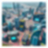 Aerial View of Dubai Internet City Aerial view of Dubai Internet City showcasing modern architecture and tech facilities