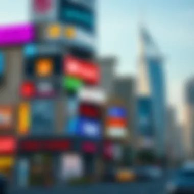 Signage of major tech companies located in Dubai Internet City