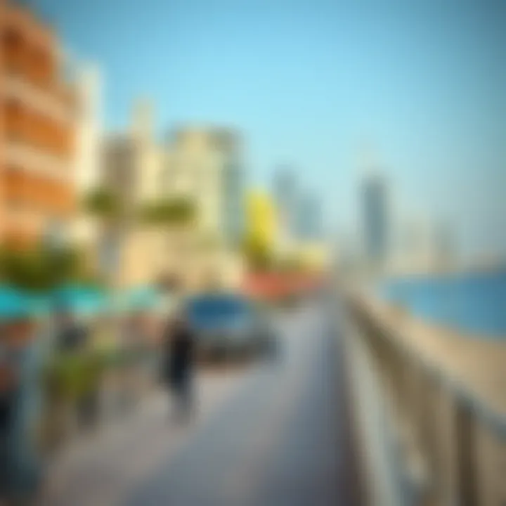 Vibrant beachfront promenade at JBR