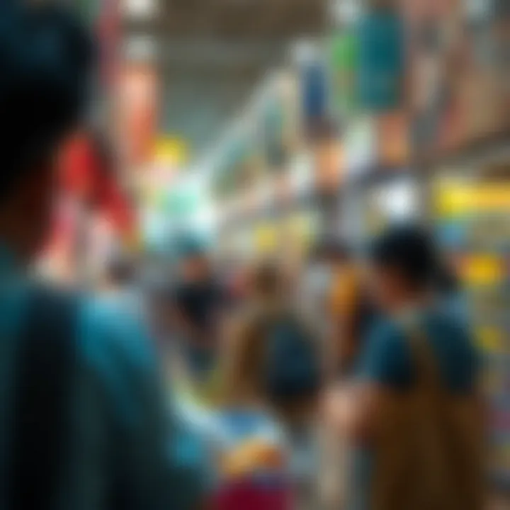 Engaging Customer Experience at JBR Customers enjoying shopping experience at JBR Supermarket