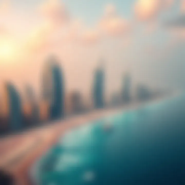 Stunning Beach View Near JBR Towers Panoramic view of the beach next to JBR Towers