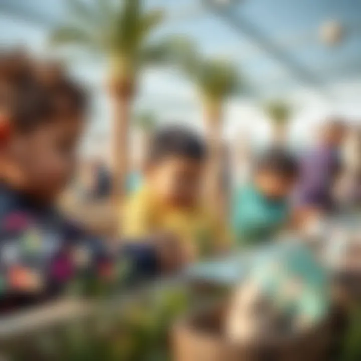 Children participating in hands-on learning activities