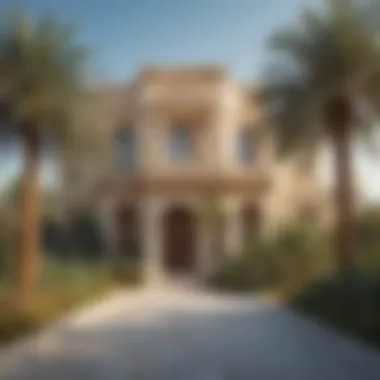 Architectural details of a villa on Jebel Ali Palm