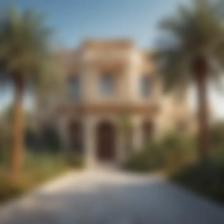 Architectural details of a villa on Jebel Ali Palm