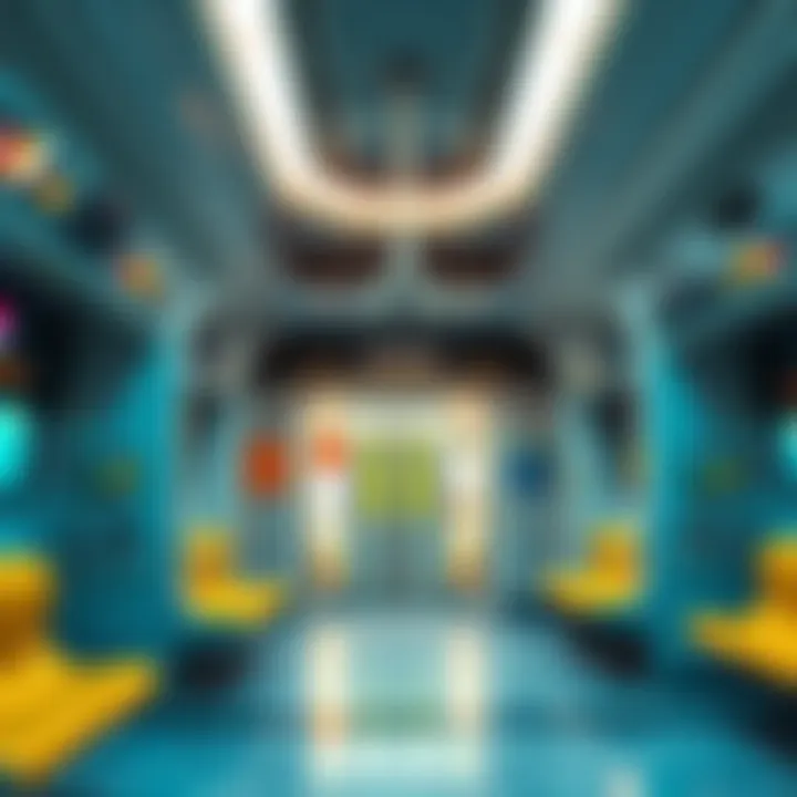 Interior of JGE Metro Station highlighting passenger amenities and design