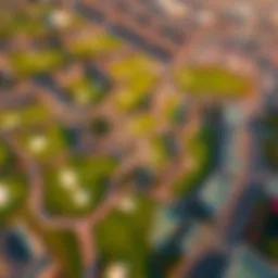 Aerial view of Jumeirah Golf Estate showcasing lush green golf courses