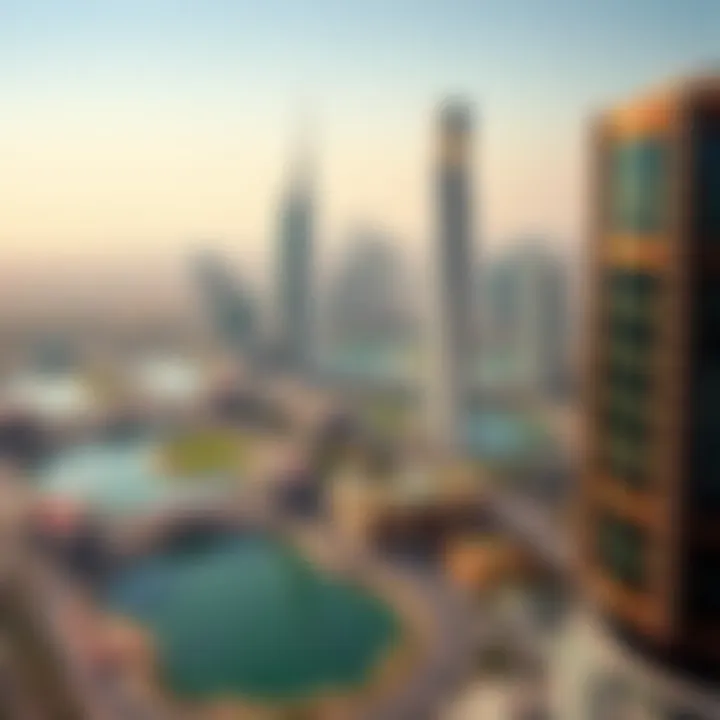 Overview of Jumeirah Lake Towers with its iconic skyscrapers and serene lakes