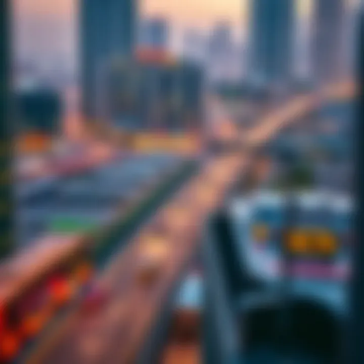 Connecting transport routes around Jumeirah Lake Towers