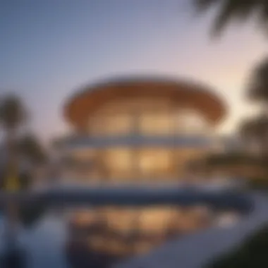 Architectural Marvel of Jumeirah Park Pavilion Stunning view of Jumeirah Park Pavilion showcasing unique architectural design