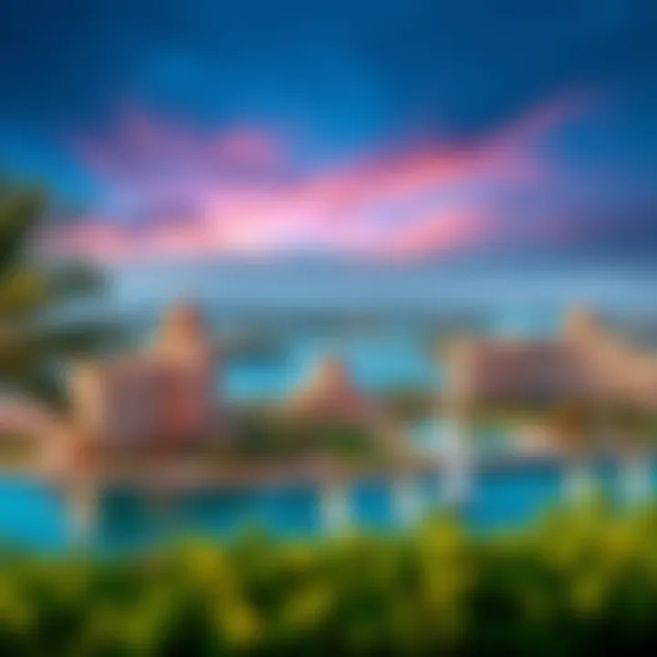 Panoramic view of Lake Palace Tecom showcasing the fusion of modern architecture and lush greenery