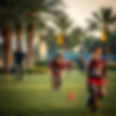 Recreational Activities in Mashriq Park Family enjoying recreational activities in the vibrant atmosphere of Mashriq Park