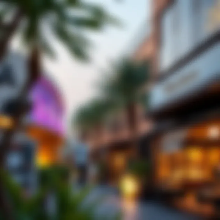 Shopping and dining options in Meadows showing a vibrant lifestyle