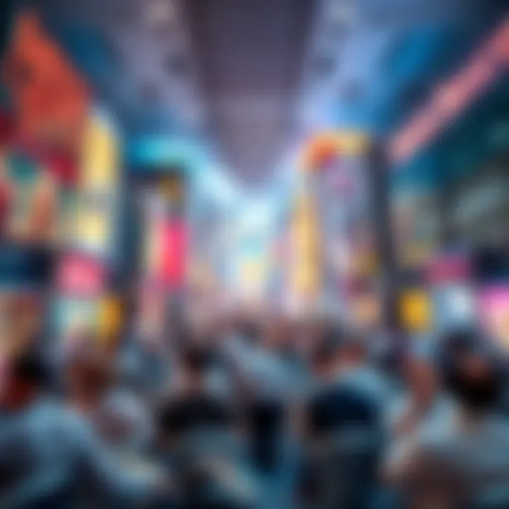 Media Conference Atmosphere The bustling atmosphere of a media conference held in Media City.