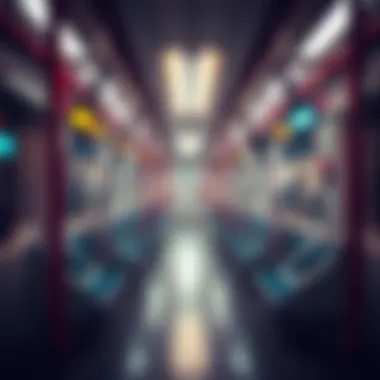 Modern interior of a metro train in Dubai