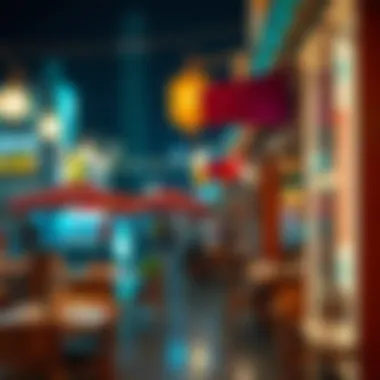 Dining Options in Meydan A vibrant dining scene in Meydan with diverse cuisines