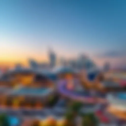 Panoramic view of Meydan skyline showcasing modern architecture