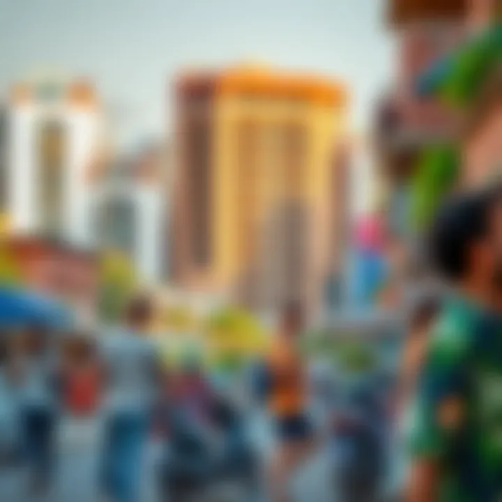 Vibrant community dynamics surrounding Mirage 1 Residence in Dubai