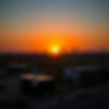 Stunning sunset illuminating the Mirdif skyline