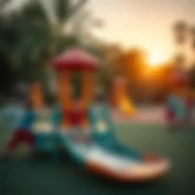 Playground Fun at Mishrif Park Children enjoying a playground at Mishrif Park