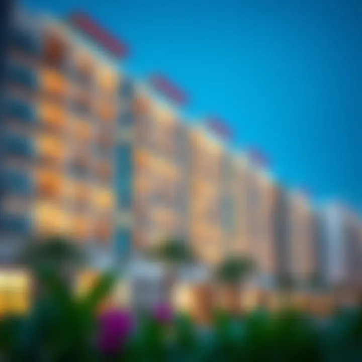 Stylish residential complex in Motorcity, highlighting contemporary living spaces.