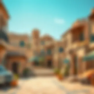 Architectural Marvels of Mushrif Village Stunning view of Mushrif Village's unique architectural style