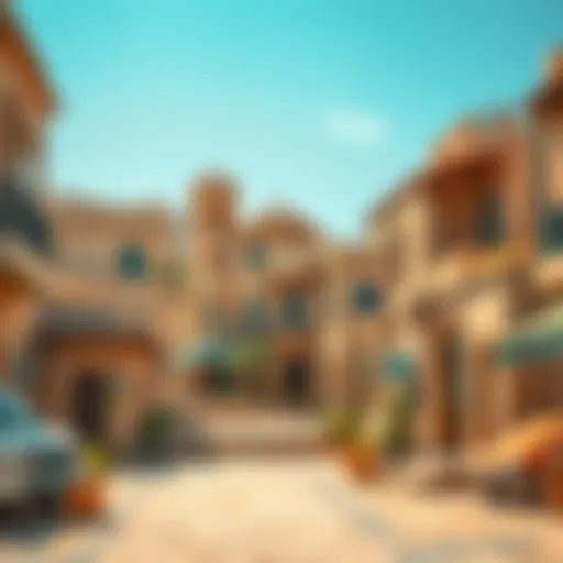 Architectural Marvels of Mushrif Village Stunning view of Mushrif Village's unique architectural style