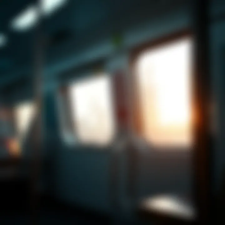 Interior of a modern metro train