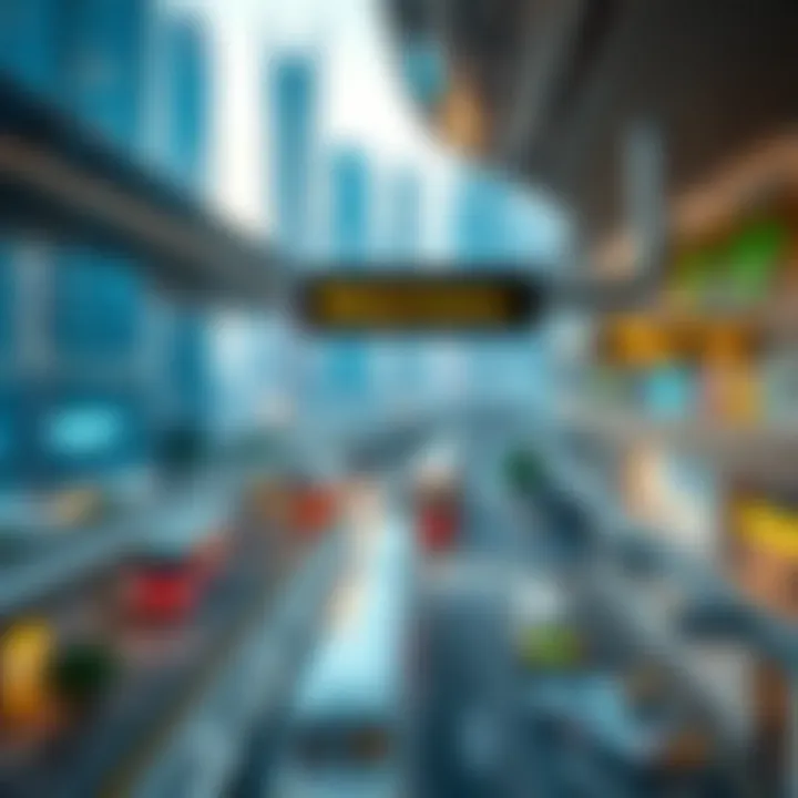 Map showcasing metro routes around Silicon Oasis