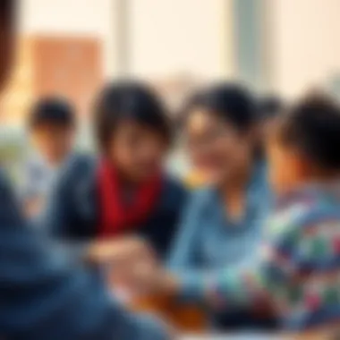 A qualified educator interacting with children in a nurturing setting.