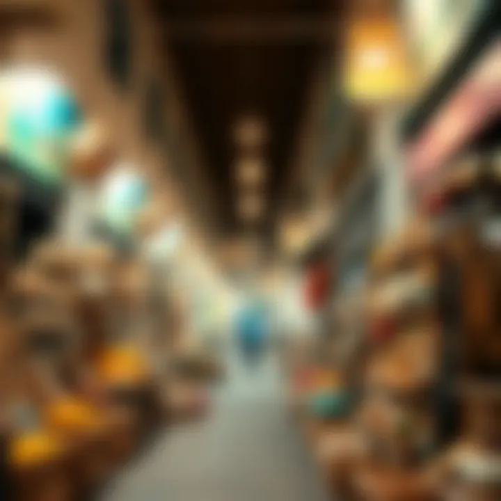 Vibrant local market in Oud Al Muteena filled with cultural artifacts