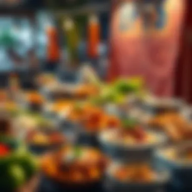 A vibrant array of dishes representing diverse cuisines