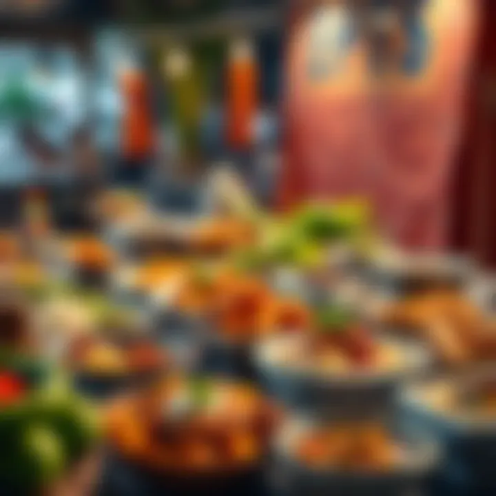 A vibrant array of dishes representing diverse cuisines