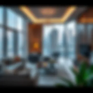 Luxury apartment interior in a Dubai neighborhood
