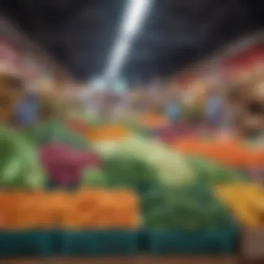 Fresh Produce Selection at Ras Al Khor Vibrant array of fresh vegetables at Ras Al Khor Market