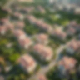 Aerial view of Remraam community showcasing residential units and greenery