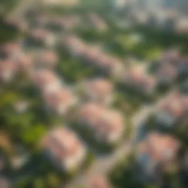 Aerial view of Remraam community showcasing residential units and greenery