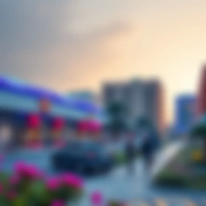 Outdoor amenities and recreational areas near Bin Shabib Mall