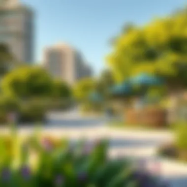 Community Park with Greenery and Recreation Community park filled with greenery and recreational spaces