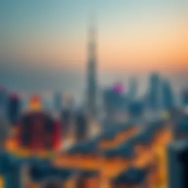 Dubai Skyline and Residential Towers Stunning skyline of Dubai with residential towers