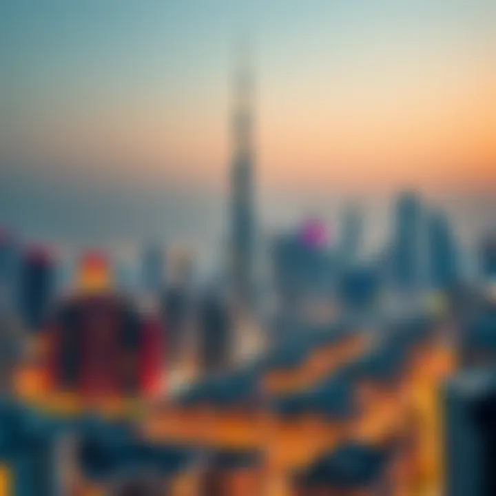 Dubai Skyline and Residential Towers Stunning skyline of Dubai with residential towers