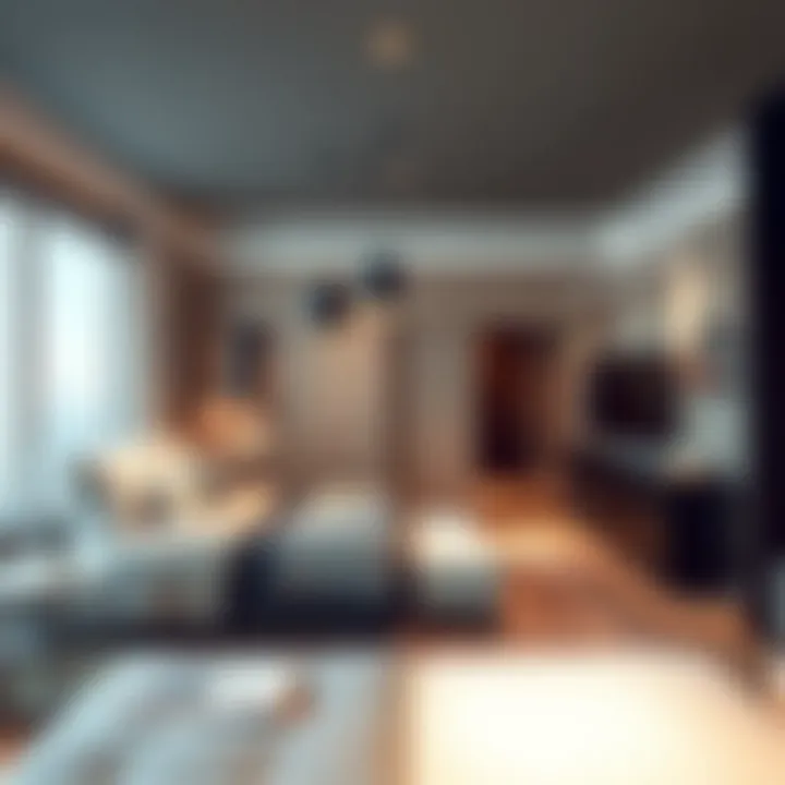 Modern Guest Room Interior Modern guest room interior at Rove Hotel Al Jafiliya offering comfort and style