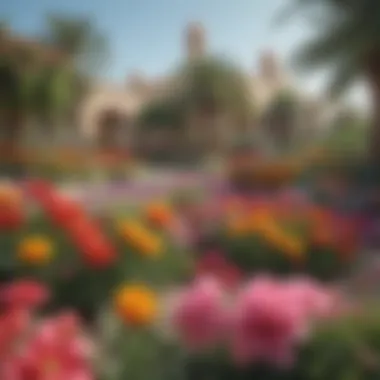 Close-up of vibrant flowers blooming in Rufi Gardens