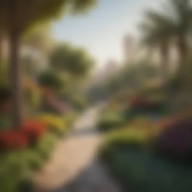 Serenity in Rufi Gardens Visitors enjoying a peaceful stroll along the winding paths of Rufi Gardens