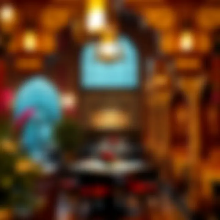 A glimpse of the ambiance within Sarhad Darbar, highlighting its cultural decor