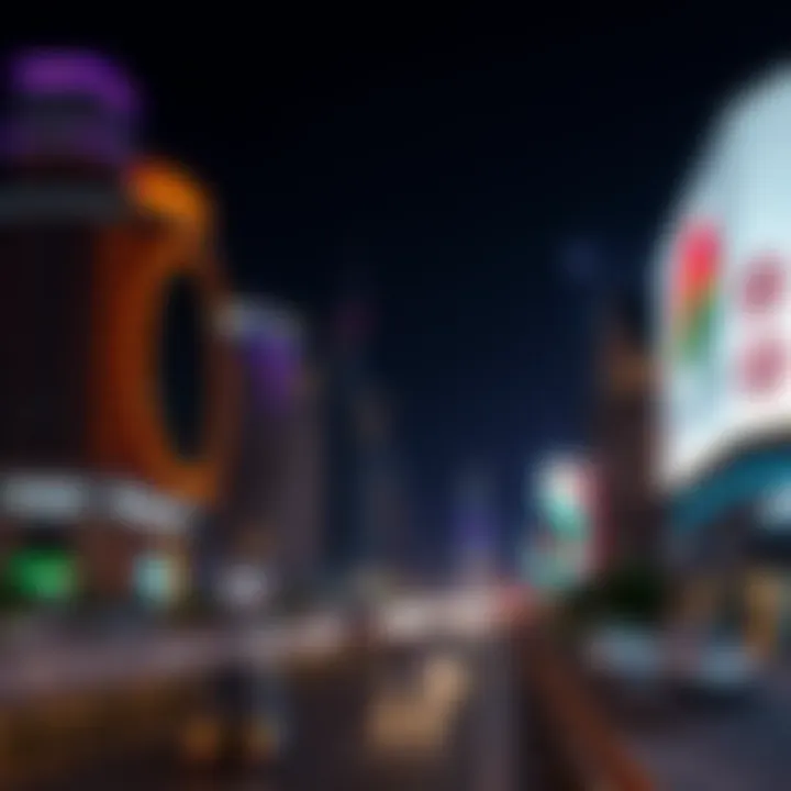 Night Scene of Sheikh Zayed Road Lit Up Night scene of Sheikh Zayed Road illuminated with city lights