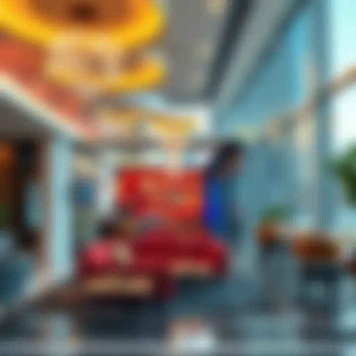 Interior design showcasing modern amenities