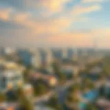 Panoramic View of Silver Sands A panoramic view of Silver Sands neighborhood highlighting its modern architecture