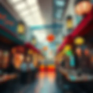 A modern dining area showcasing local cuisine