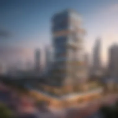 Modern Aesthetic of Spring Tower Architectural design of Spring Tower showcasing modern aesthetics