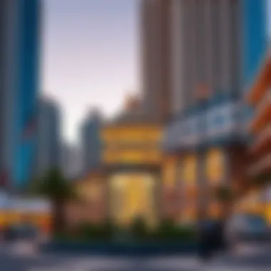 Architectural detail of The Address Marina